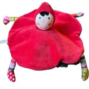 Ebulobo Lovey Little Red Riding Hood Big Bad Wolf Reversible Plush Head Doll 9”